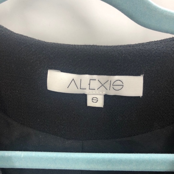 ALEXIS Dominique Black Wool Mini Dress Sz S - Picture 8 of 8